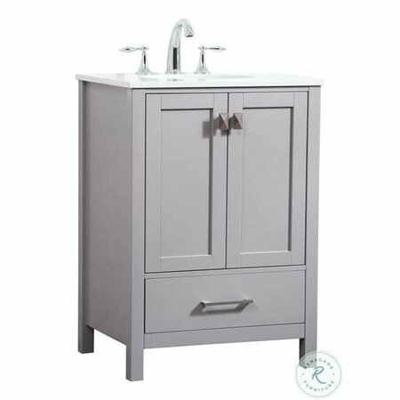 DOBA-BNT 24 in. Irene Single Bathroom Vanity, Grey SA2221396